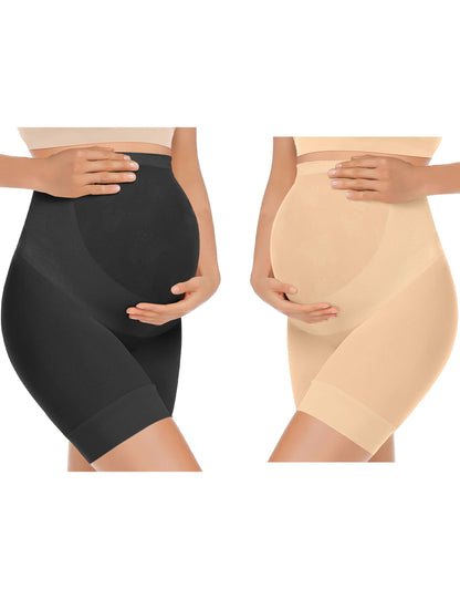 KIM S Shape Your Bump Seamless Maternity Shapewear for Dress, Pregnancy Postpartum Prevent Chafing Support-Underwear