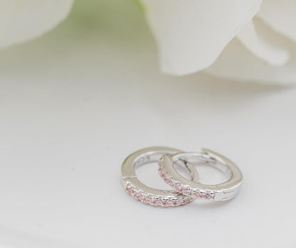 Cherished Moments Sterling Silver and 14K Gold Plated 10mm Hoop Earrings