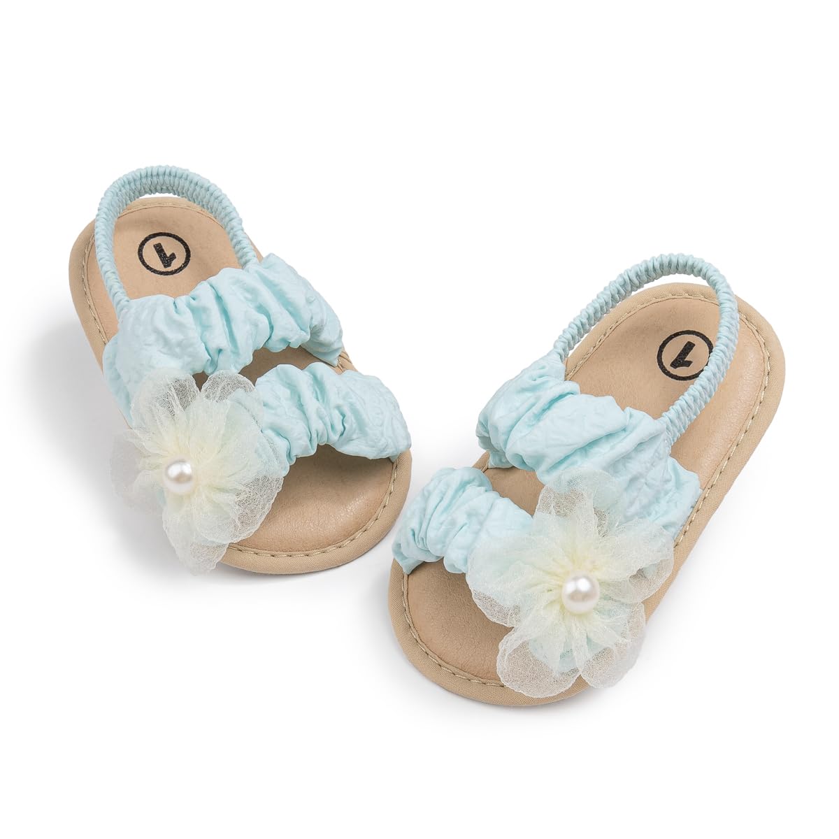 Meckior Infant Baby Girls Boys Summer Sandals Open Toe Lace Princess Dress Wedding Flats Shoes Newborn Toddler Soft Non-slip Sole First Walker Crib Shoes