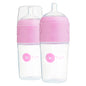 PopYum 9 oz Orange Anti-Colic Formula Making/Mixing/Dispenser Baby Bottle with #2 Medium Flow Nipple, 260 ml, BPA-Free, Natural Latch