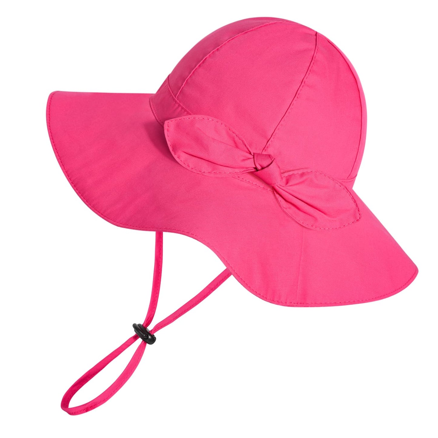 Baby Girl Sun Hat with UPF 50+ Outdoor Adjustable Beach Hat with Wide Brim Bucket Hats