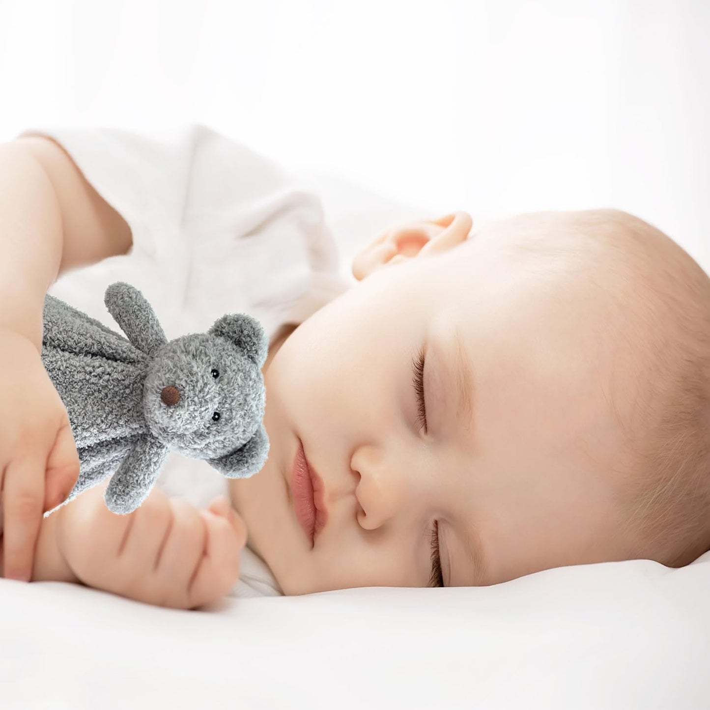 Baby Brown Teddy Bear Soft Stuffed Animal Security Blanket, Plush Bear Character Lovey Blanket, Baby Shower/Nursery Gift, Newborn Infant Toddler Snuggle Blankie for Boys Girls, 14 Inches