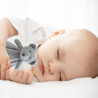 Baby Brown Teddy Bear Soft Stuffed Animal Security Blanket, Plush Bear Character Lovey Blanket, Baby Shower/Nursery Gift, Newborn Infant Toddler Snuggle Blankie for Boys Girls, 14 Inches