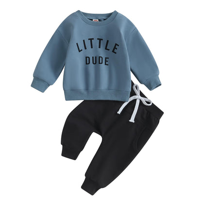 Toddler Boy Clothes Pretty Fly for A Little Guy Outfit Long Sleeve Sweatshirt Top Jogger Pants Cute 2Pcs Set 0-3T
