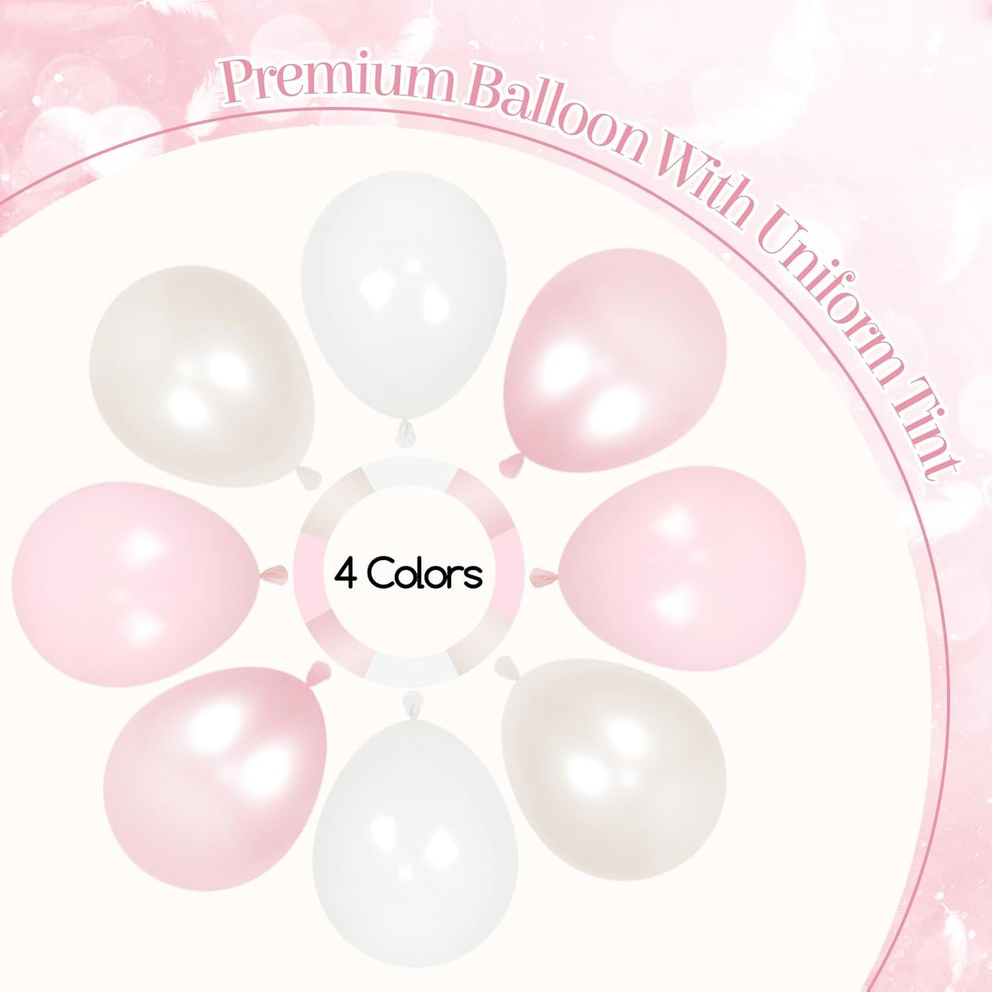 Pink Bow Balloon Arch Kit with Clear Light Pearl Pink and White Balloons for Coquette Bow Themed Bridal Baby Shower Wedding Birthday Party Decorations