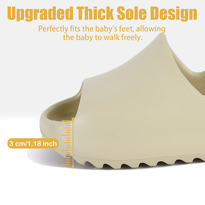 bolukets Toddler Little Kids Slides Sandals, Summer Slip On Lightweight Slippers for Boys and Girls, Beach Pool Anti-Slip Water Shoes Indoor Outdoor Sandals