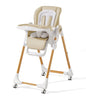Convertible High Chairs for Babies and Toddlers, Height Adjustable Baby High Chair, High Chair with Removable Tray, Adjustable Backrest and Pedal, Portable Baby Dinning Chair with Lockable Wheels