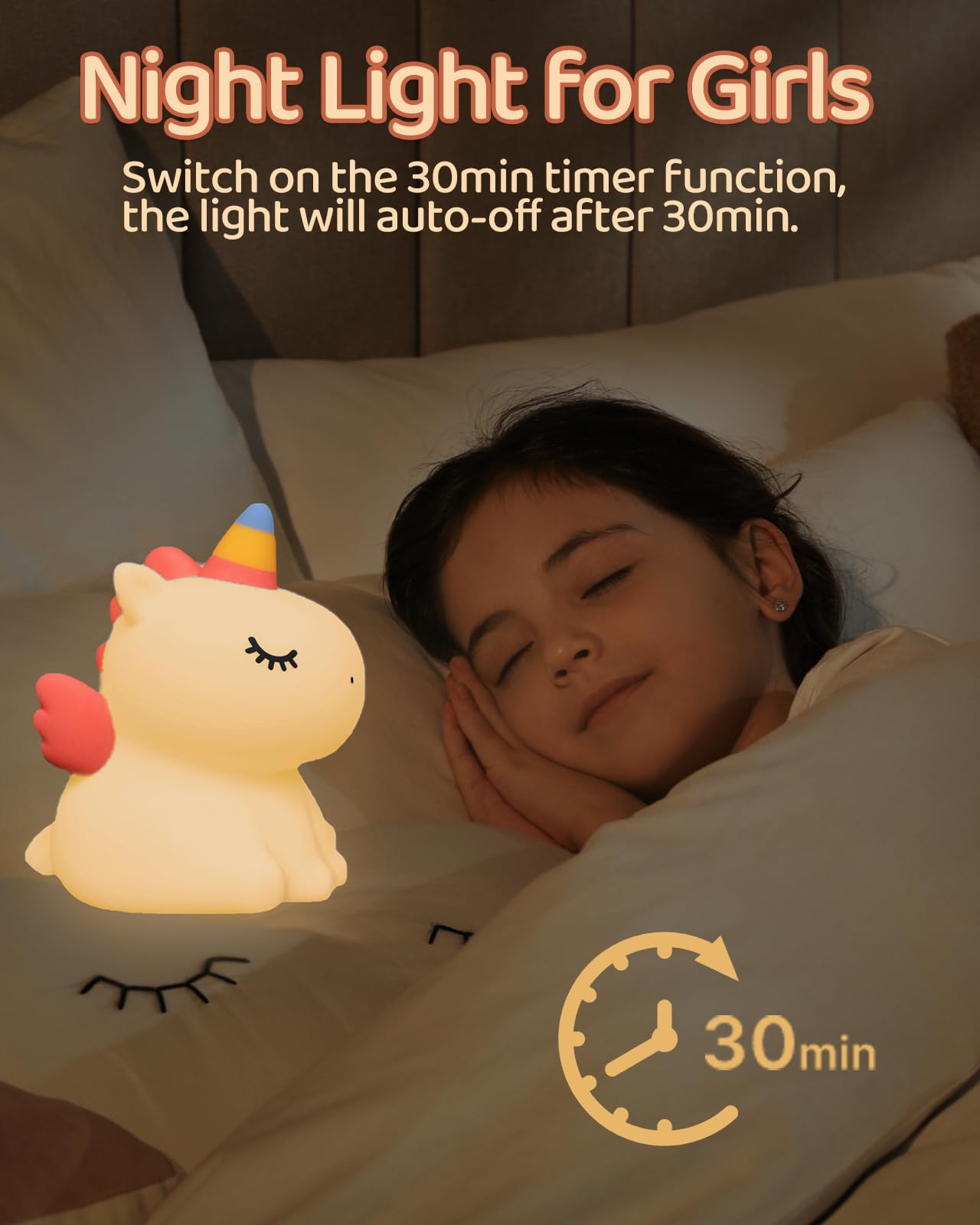 Panda Night Light, Cute Squishy Dimmable Lamp for Kids, Toddler and Baby Room, Bedroom Light