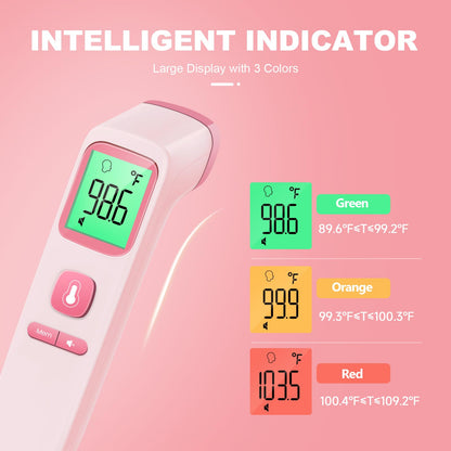 No-Touch Thermometer for Adults and Kids, Accurate Digital Baby Thermometer, FSA HSA Eligible, Fever Alarm & Silent Mode, 2 in 1 Forehead & Object Mode
