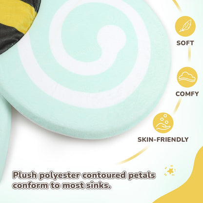 Baby Bath Flower for Sink, Non-Slip Flower Bathtub for Infants 0-6 Months, Soft Baby Sink Bath Cushion for Babies Bath Time, Newborns Bath Essentials Must Haves-Butterfly