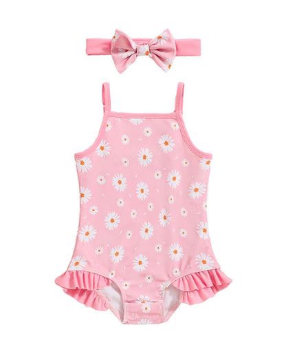 Mioglrie Toddler Baby Girl Swimsuit Infant Bathing Suits Summer Beach Swim Suit Newborn One Piece Swimwear for Girls