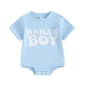 Newborn Infant Baby Boy Summer Outfit Mamas Boy Baby Clothes Boy Oversized Romper Shirts Short Sleeve Onesie