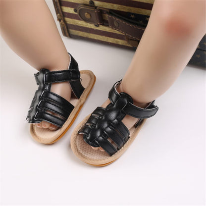 LAFEGEN Baby Boys Girls Summer Sandals 2 Straps Anti Slip Soft Sole Beach Infant Shoes Toddler First Walker Newborn Crib Shoes(3-18Months)
