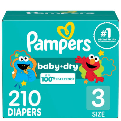 Pampers Diapers - Baby Dry - Size 1, 44 Count, Absorbent Disposable Infant Diaper (Packaging May Vary)