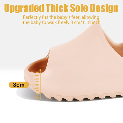 bolukets Toddler Little Kids Slides Sandals, Summer Slip On Lightweight Slippers for Boys and Girls, Beach Pool Anti-Slip Water Shoes Indoor Outdoor Sandals