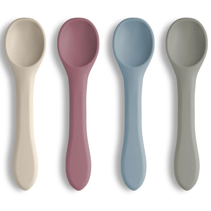 Vicloon Silicone Baby Feeding Spoons - 7 PCS First Stage for Infants, Ultra-Durable & Chewproof, Dishwasher Safe Baby Utensils