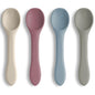 Vicloon Silicone Baby Feeding Spoons - 7 PCS First Stage for Infants, Ultra-Durable & Chewproof, Dishwasher Safe Baby Utensils