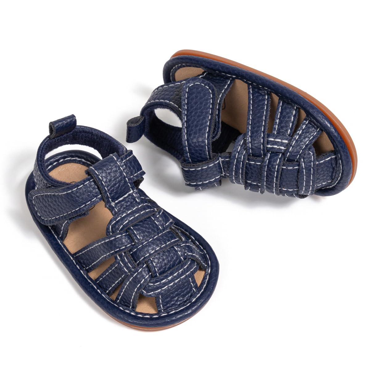 HsdsBebe Infant Baby Boys Girls Summer Beach Sandals Breathable Athletic Anti-slip Soft Sole Newborn First Walker Crib Shoes