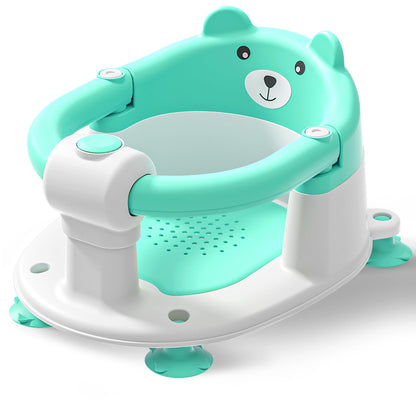 Baby Bath Seat for Babies 6 Months & Up, Toddler Bath Seats for Babies Sitting Up, Non-Slip Infant Bath Tub Chair with 4 Suction Cups & Soft Cushion for Shower, Compact Toddler Bathtub Seat, Pink