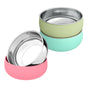 Bella's Friends Stainless Steel Baby Bowls with Silicone Sleeve 3 Pack, 4.3” for Toddlers Kids Feeding, Non-Slip, Non-Toxic, Mess-Free, Dishwasher Safe, Fit High Chair Size, Rose green Khaki