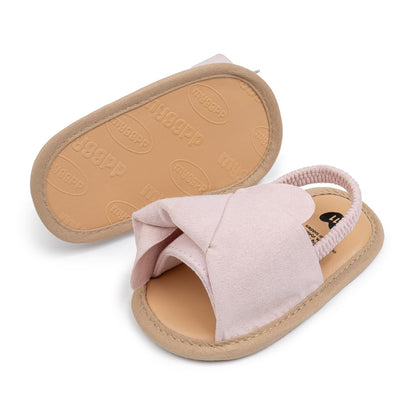 Meckior Infant Baby Girls Boys Summer Sandals Open Toe Lace Princess Dress Wedding Flats Shoes Newborn Toddler Soft Non-slip Sole First Walker Crib Shoes