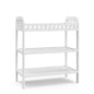 Storkcraft Pasadena Changing Table with Water-Resistant Changing Pad (Driftwood) - GREENGUARD Gold Certified, Includes Bonus Water-Resistant Changing Pad with Safety Strap, 2 Open Shelves