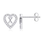 Anoup Heart Initial Stud Earrings - Gifts for Girls, Sterling Silver Post 14K Gold Plated All Over Hypoallergenic | CZ Simulated Diamond Stud Earrings | Birthday Gifts for Kids Toddlers Daughter
