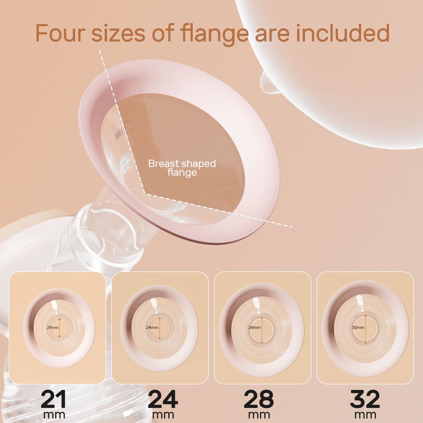 NCVI Double Electric Breast Pump 8782, Portable Anti-Backflow, with 4 Size Flanges, 4 Modes & 9 Levels, LED Display, 10 Breastmilk Storage Bags, Ultra-Quiet and Pain Free Breast Pumps