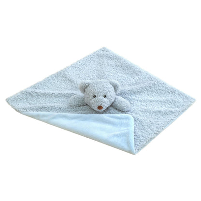 Baby Brown Teddy Bear Soft Stuffed Animal Security Blanket, Plush Bear Character Lovey Blanket, Baby Shower/Nursery Gift, Newborn Infant Toddler Snuggle Blankie for Boys Girls, 14 Inches