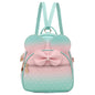KL928 Girls Bowknot Polka Dot Cute Mini Backpack Small Daypacks Convertible Shoulder Bag Purse for Women