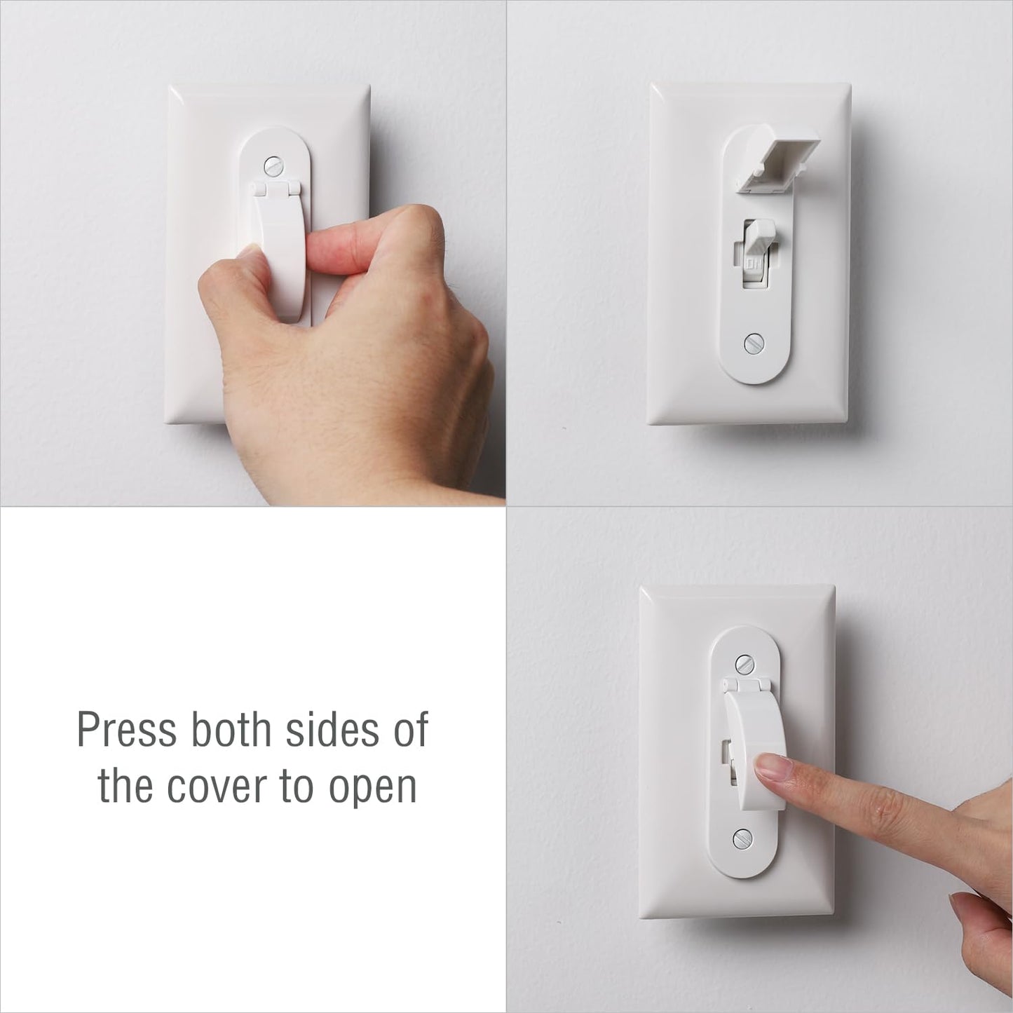 Wall Switch Guard, Child Proof Light Switch Cover Guard | Toggle Style | Light Switch Protection | Keep Toggle Switch in On or Off Position | 2 Pack, White