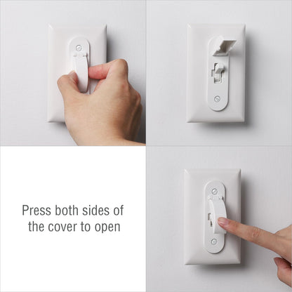 Wall Switch Guard, Child Proof Light Switch Cover Guard | Toggle Style | Light Switch Protection | Keep Toggle Switch in On or Off Position | 2 Pack, White