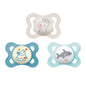 MAM Variety Pack Baby Pacifier, Includes 3 Types of Pacifiers, Nipple Shape Helps Promote Healthy Oral Development, 3 Pack, 0-6 Months, Girl