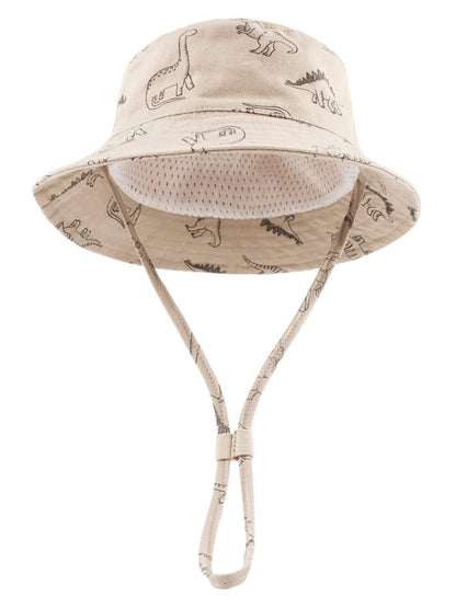 JANGANNSA Dinosaur Baby Boys Sun Hat Cotton Toddler Girls Bucket Hats Summer Sun Protect Cap for Kids