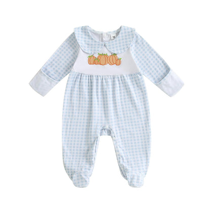 Kuriozud My First Halloween Baby Girl Boy Outfit Newborn Pumpkin Jumpsuit Romper Halloween Footie Pajamas Coming Home Outfit
