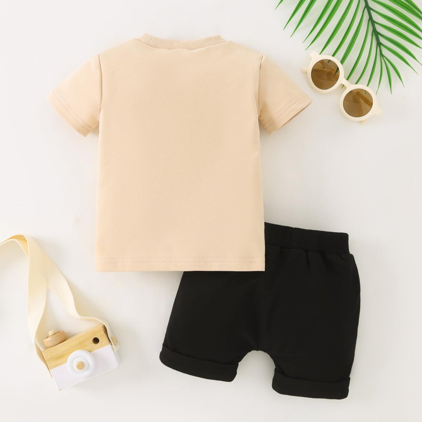 Yvowming Toddler Baby Boy Clothes Kids Summer Truck Print T Shirt Short Set with Pockets 0-4T