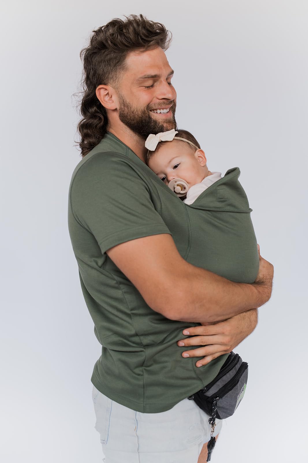 Lalabu The Dad Shirt | Hands-Free Baby Carrier for Dad with Kangaroo Pouch | Engineered for Bonding, Safety, & Comfort for Newborns Up to 15 Lbs. | CPSC Approved