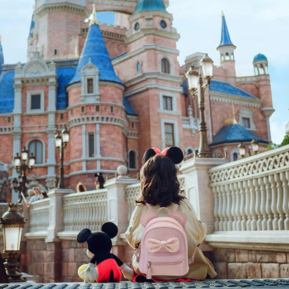 Cutest Toddler Polkadot Bow Mouse Ears Bag Mini Clear Fashion Shoulder Backpack for Teen Toddler Little Girls (clear)