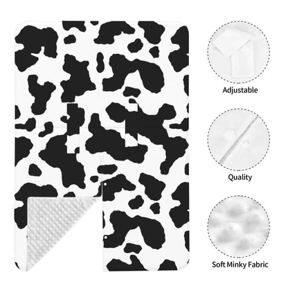 9CH Car Seat Covers for Babies, Peekaboo Opening Minky Car Seat Cover for Baby Mom Nursing Breastfeeding Covers, Winter Minky Baby Carrier Cover for Girls Boys (Black Star)