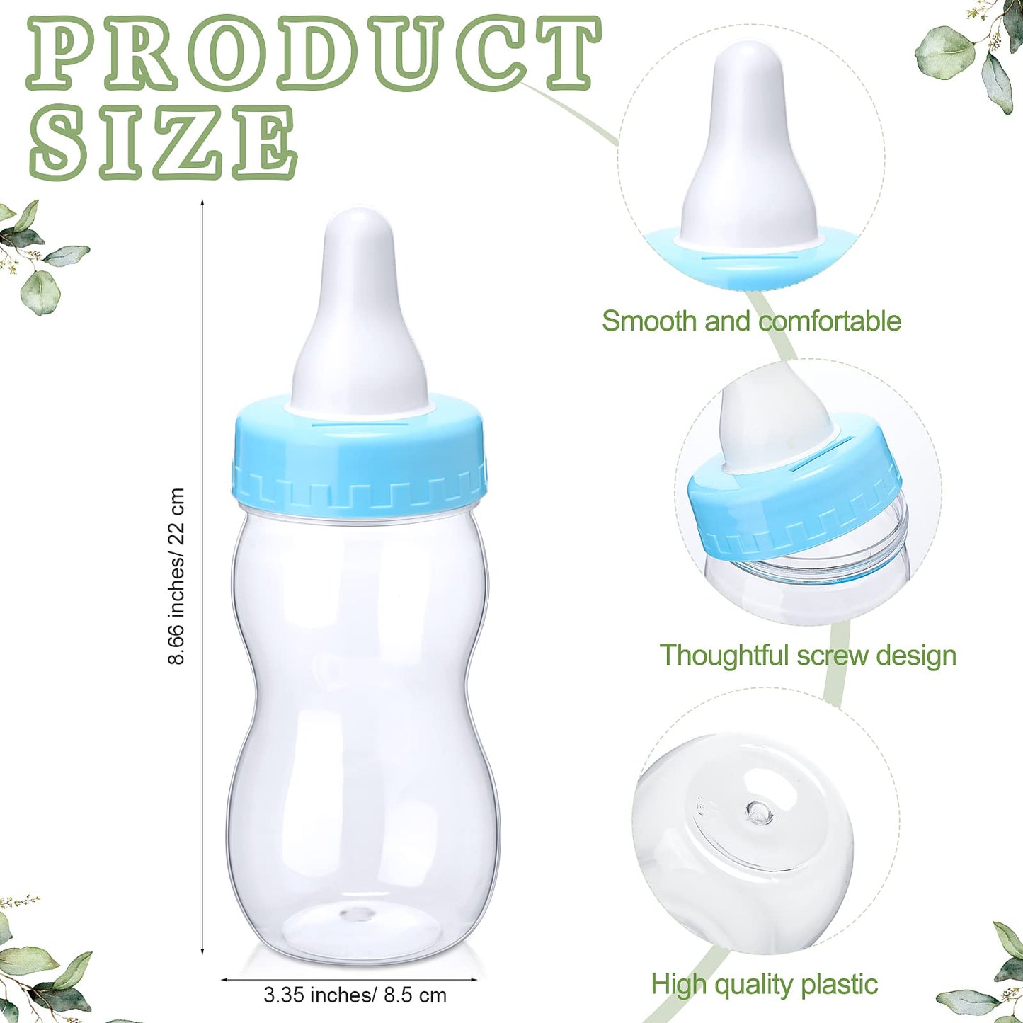Roowest 512 Pcs Baby Shower Games Guess How Many Pacifiers Sign 100 Small Guessing Games 10 HB Pencils 750ml Milk Bottle 400 Acrylic Pacifiers Decoration for Guest Gender Reveal(Pink,Bear)