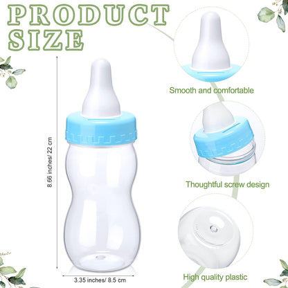 Roowest 512 Pcs Baby Shower Games Guess How Many Pacifiers Sign 100 Small Guessing Games 10 HB Pencils 750ml Milk Bottle 400 Acrylic Pacifiers Decoration for Guest Gender Reveal(Pink,Bear)