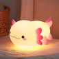Huggwaii Squishy Axolotl Night Light for Kids – Dimmable Silicone Axolotl Lamp, 2025 Upgraded Baby Night Light, Rechargeable, 20H Battery Life, Sleep Aid Gift for Toddlers, Girls&Room Decor