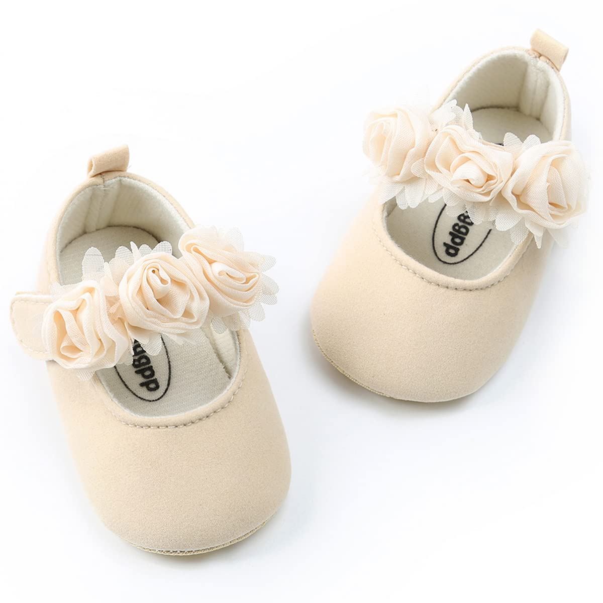 Baby Girls Mary Jane Flats with Bowknot Flowers Soft Newborn Infant First Walkers Crib Shoes Wedding Party Christmas Dress Shoes