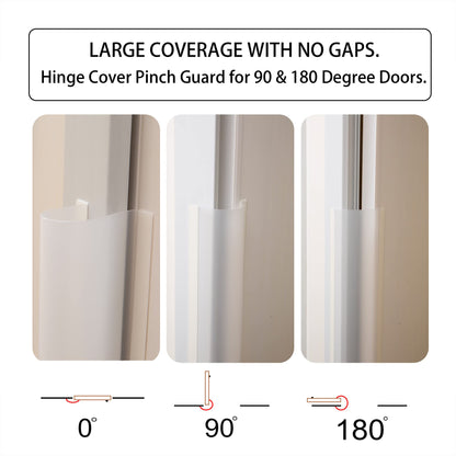 2PCS Child Proofing Door Finger Pinch Protector Clear Door Jam Shield for Child Safety Finger Pinch Guard Hinge Protectors for Kids/Pet