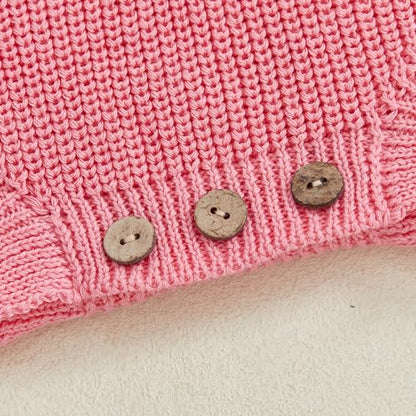 Baby Girl First Birthday Outfit One Year Old Strawberry Embroidery Knit Sweater Romper Warm Fall Winter Clothes