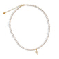 Children's 14K Gold Plated or Sterling Silver Cross Bracelet with Simulated Pearls for Girls First Communion, Baptism, Christening or Dedication Gift