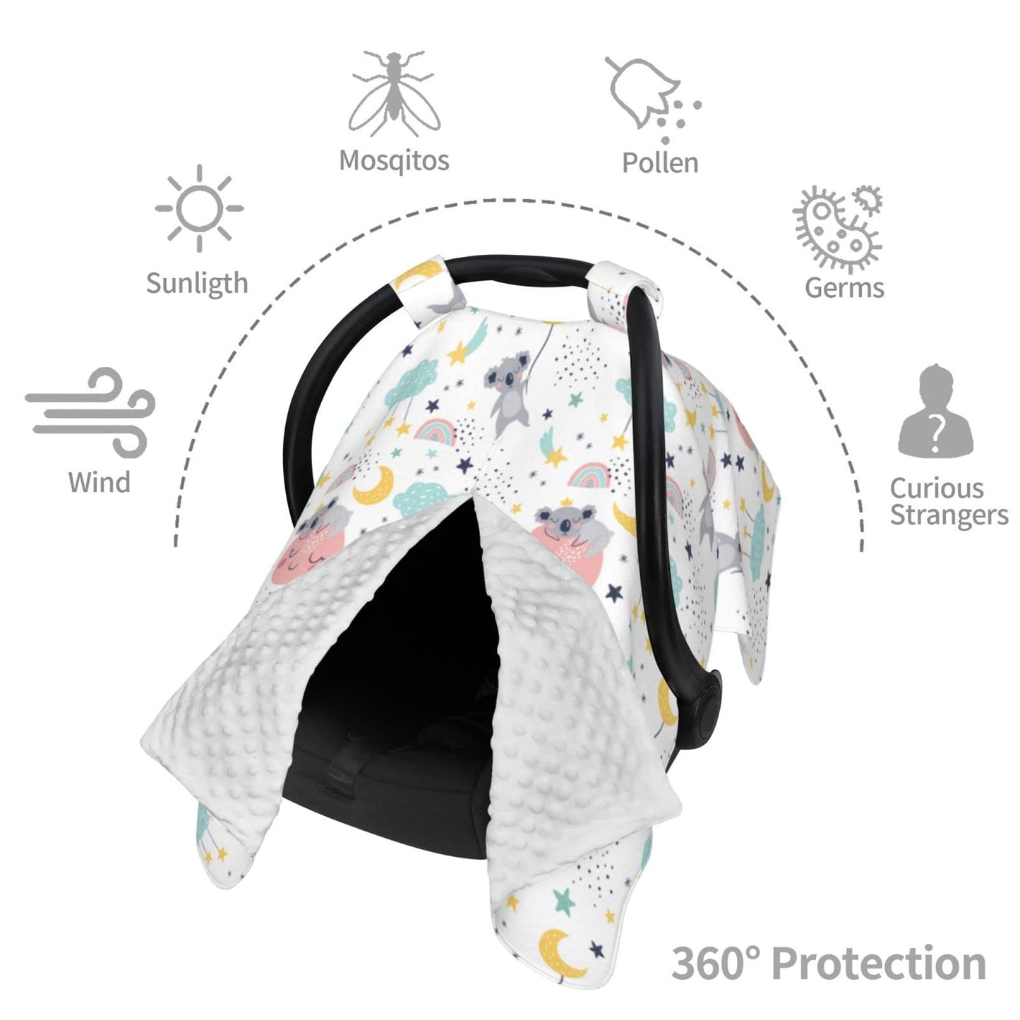 Butterfly Car Seat Cover for Baby in Winter Summer, Nursing Cover for Mom Butterfly Baby Stuff for Baby Girl Boy