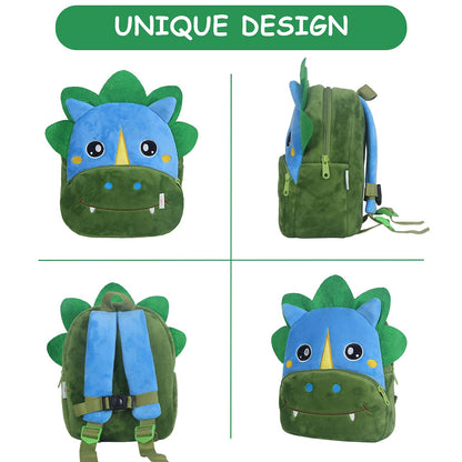 VASCHY Toddler Backpack, Baby Boys and Girls Cute Plush Animal Small Daycare Backpack for Baby Little Kids Yellow Cat