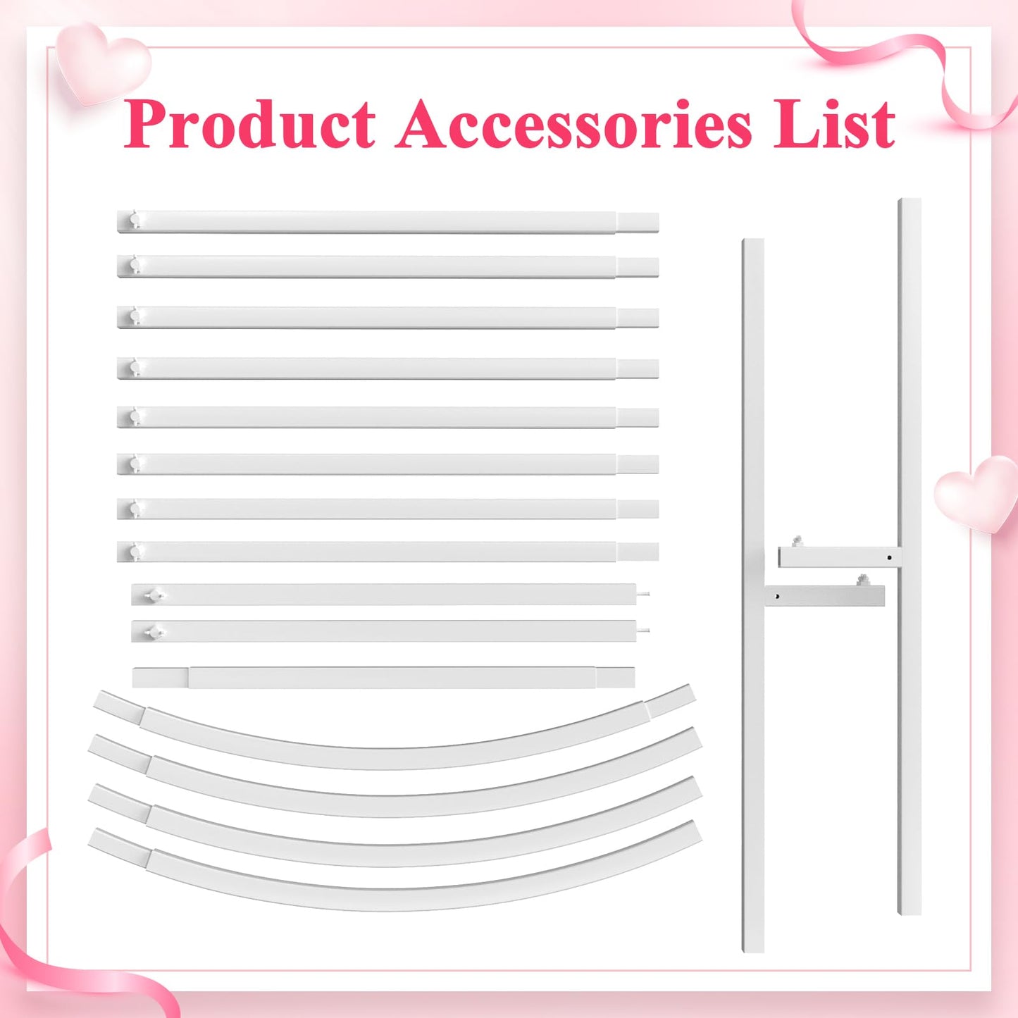 Wokceer 7.2 FT Wedding Arch Backdrop Stand, Gold Metal Arch Backdrop Stand for Wedding Ceremony Birthday Party Bridal Baby Shower Photo Booth Garden Floral Balloon Arches Decoration