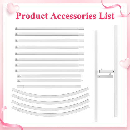 Wokceer 7.2 FT Wedding Arch Backdrop Stand, Gold Metal Arch Backdrop Stand for Wedding Ceremony Birthday Party Bridal Baby Shower Photo Booth Garden Floral Balloon Arches Decoration